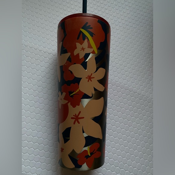 Starbucks Hibiscus Stainless Steel Tumbler with Straw (Vaulted/Unused) - Picture 2 of 5